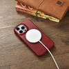 iCarer CE Oil Wax Premium Leather Folio Case Leather Case for iPhone 14 Pro Flip Magnetic MagSafe Red (AKI14220706-RD)