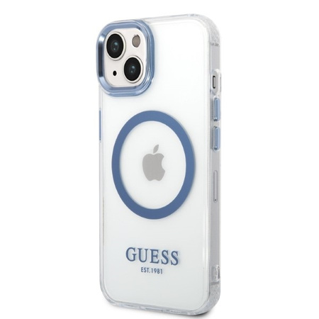 Guess Metal Outline Magsafe - Etui iPhone 14 Plus (przezroczysty)