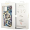 Guess GUHMP14SHLEOPWB iPhone 14 6.1&quot; Blau/Blau Hardcase Leopard MagSafe