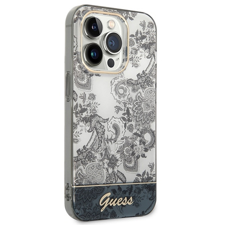 Guess GUHCP14XHGPLHG iPhone 14 Pro Max 6.7 &quot;gray / gray hardcase Porcelain Collection