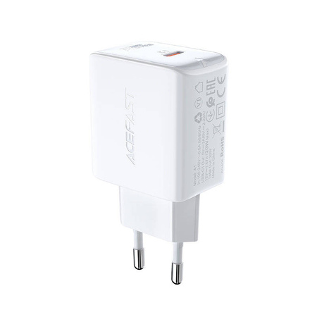 Acefast Schnellladegerät USB Typ C 20W Power Delivery weiß (A1 EU weiß)