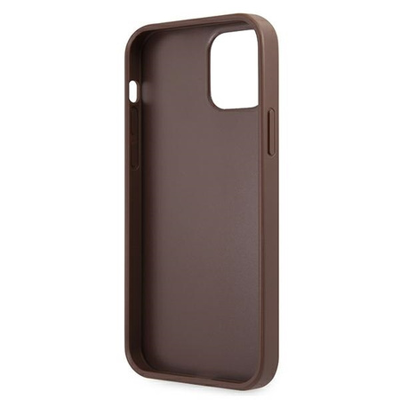 Guess GUHCP12M4GMGBR iPhone 12/12 Pro 6,1" brązowy/brown hardcase 4G Big Metal Logo