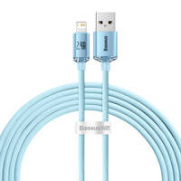 Baseus Crystal Shine Series USB cable - Lightning 2,4A 20W 2m blue (CAJY001203)