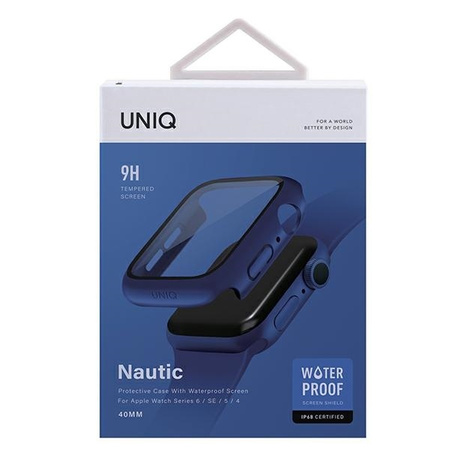 UNIQ etui Nautic Apple Watch Series 4/5/6/SE 40mm niebieski/blue