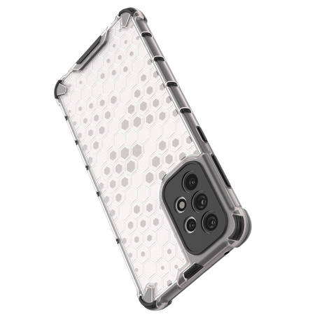 Honeycomb etui pancerny pokrowiec z żelową ramką Samsung Galaxy A73 niebieski