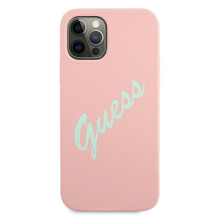 Guess GUHCP12LLSVSPG iPhone 12 Pro Max 6,7" różowo zielony/green pink hardcase Silicone Vintage