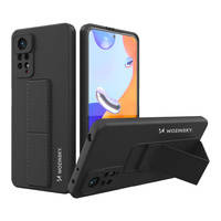 Wozinsky Kickstand Case Silicone Stand Cover for Xiaomi Poco X4 Pro 5G Black