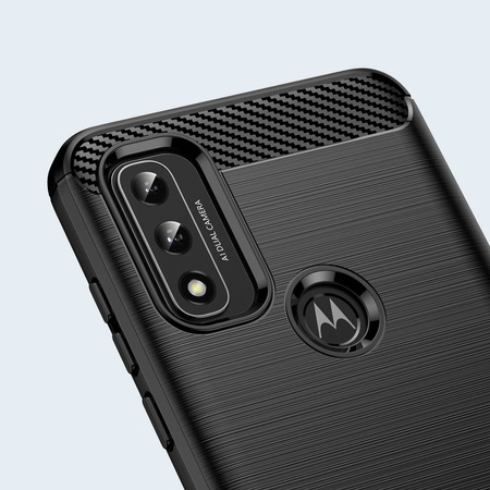 Carbon Case Flexible Schutzhülle Motorola Moto G Play 2022 schwarz