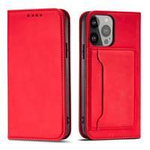 Magnetkartenetui für Samsung Galaxy S23 Flip Cover Wallet Stand rot