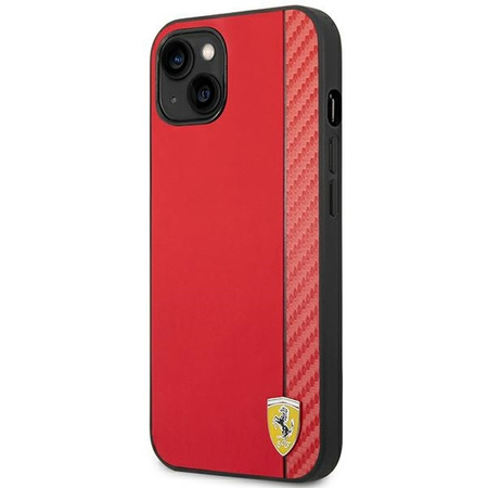 Original Case IPHONE 14 PLUS Ferrari Hardcase Carbon (FEHCP14MAXRE) red