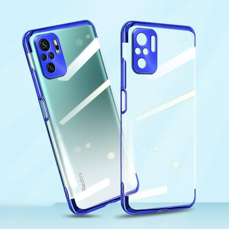 Clear Color Silikon Gel Electroplating frame Handyhülle Schutzhülle für Xiaomi Redmi Note 10 5G / Poco M3 Pro schwarz