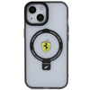 Original Handyhülle IPHONE 14 PLUS / 15 PLUS Ferrari Hardcase Ring Stand 2023 Collection MagSafe (FEHMP15MUSCAH) transparent