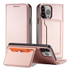 Magnetkartenhülle für Samsung Galaxy A23 5G Cover mit Flip Wallet Stand Pink