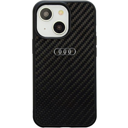 Audi Carbon Fiber iPhone 14 6,1" schwarz/schwarzes Hardcase AU-TPUPPCIP14-R8/D2-BK