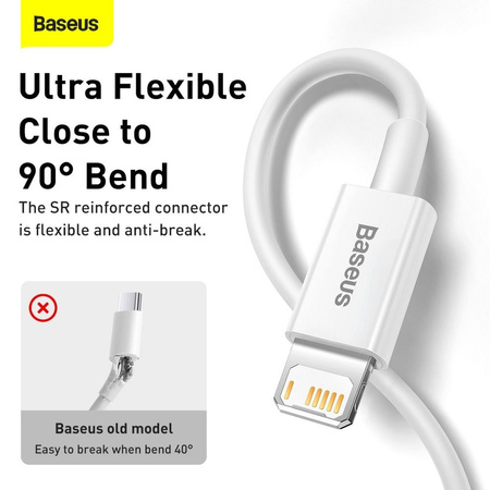 Baseus Superior kabel USB - Lightning 2,4A 1,5 m Biały (CALYS-B02)