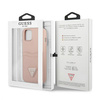 Case IPHONE 13 MINI Guess Hardcase Saffianotriangle Logo Cardslot (GUHCP13SPSATPP) pink