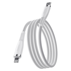 Benks Kabel D47 pleciony - Typ C na Lightning - PD 30W 1 metr biały