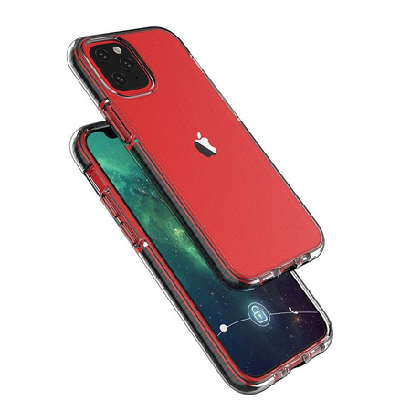 Spring Case pokrowiec żelowe etui z kolorową ramką do iPhone 12 mini ciemnoniebieski