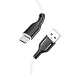 Borofone Kabel BX63 Charming - USB na Micro USB - 2,4A 1 metr czarno-biały