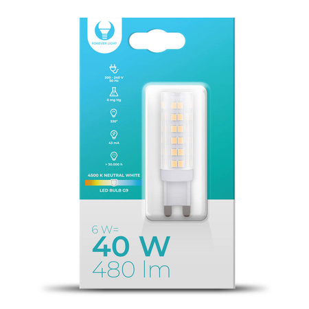 Żarówka LED G9 6W 230V 4500K 480lm Forever Light