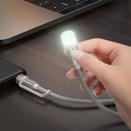 HOCO kabel USB A / Typ C do LED light UA38C czarny