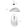 Ugreen MU101 ergonomic wireless mouse Bluetooth / 2.4 GHz - white