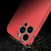 Dux Ducis Yolo elegant case made of soft TPU and PU leather for iPhone 13 Pro red