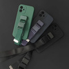 Rope Case Silikon Lanyard Cover Geldbörse Lanyard Strap für Samsung Galaxy S22 + (S22 Plus) Schwarz