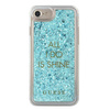 Guess GUHCP7GLUQBL iPhone 6/7/8 niebieski/blue hard case Liquid Glitter Party