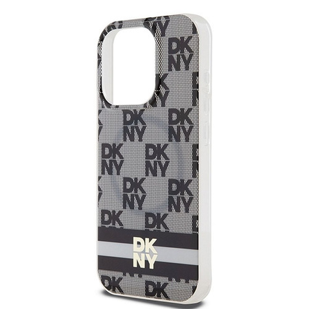 DKNY DKHMP14XHCPTSK iPhone 14 Pro Max 6.7" czarny/black hardcase IML Checkered Mono Pattern & Printed Stripes MagSafe