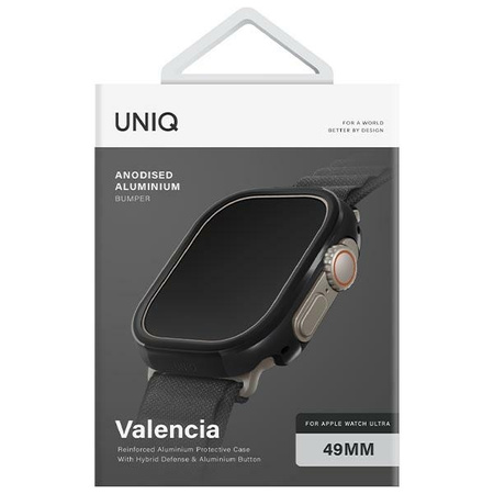 UNIQ etui Valencia Apple Watch Ultra 49 mm. czarny/midnight black