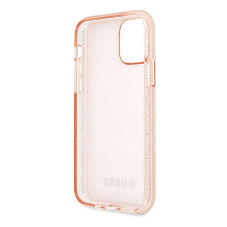 Guess GUHCN65PCGLPI iPhone 11 Pro Max różowy/pink hard case Glitter