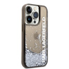 Karl Lagerfeld Liquid Glitter Translucent Elongated Logo Case – Etui iPhone 14 Pro (czarny)