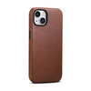 iCarer Case Leather genuine leather case for iPhone 14 Plus braun (WMI14220703-RB) (MagSafe compatible)