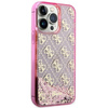 Guess GUHCP14LLC4PSGP iPhone 14 Pro 6.1" pink/pink Hardcase Liquid Glitter 4G Transculent