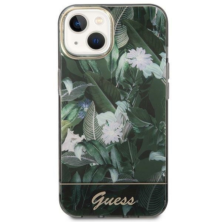 Guess Jungle Case - Etui iPhone 14 Plus (zielony)