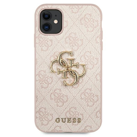 Guess GUHCN614GMGPI iPhone 11 6,1" różowy/pink hardcase 4G Big Metal Logo