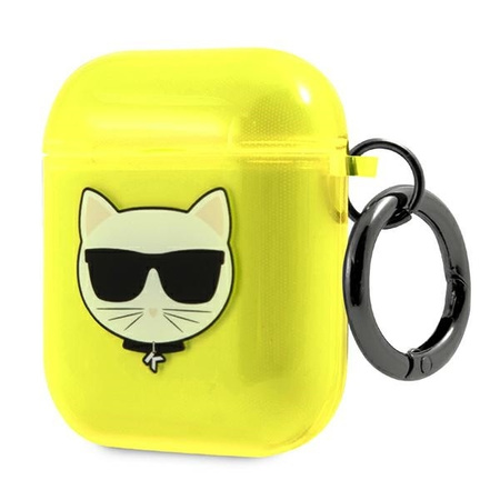 Karl Lagerfeld KLA2UCHFY AirPods cover żółty/yellow Choupette