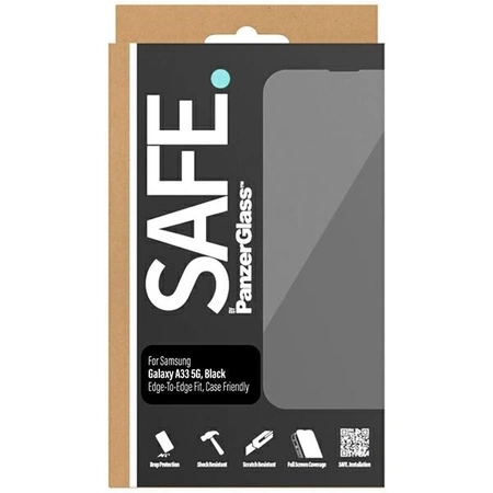 SAFE by PanzerGlass Panzerglas für Samsung Galaxy A33 5G – mit schwarzem Rahmen