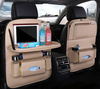 Car organizer for the seat foldable shelf mini car table beige