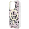 Guess GUHMP14LHCFWSP iPhone 14 Pro 6.1" pink/pink hardcase Flower MagSafe