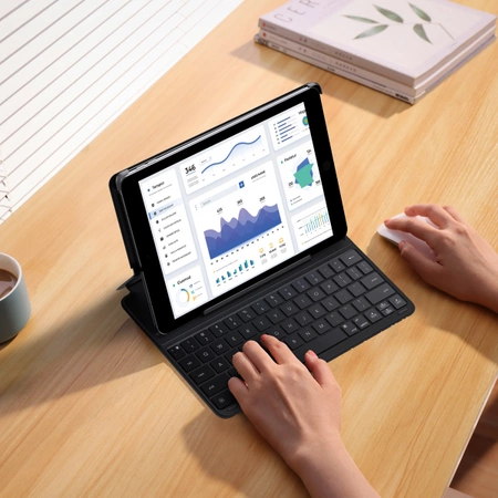 Baseus Brilliance Series Tastaturhülle für iPad 10,2'' (2019/2020/2021) + USB-C-Kabel – Schwarz