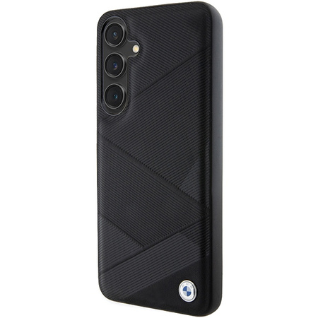 Etui BMW Signature Leather Crossing Lines Pattern na Samsung Galaxy S24 - czarne