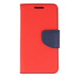 Case SAMSUNG GALAXY A22 5G Fancy Case Wallet with a flap red and navy blue