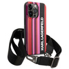 Karl Lagerfeld KLHCP14XSTSTP iPhone 14 Pro Max 6.7 &quot;hardcase pink / pink Color Stripes Strap