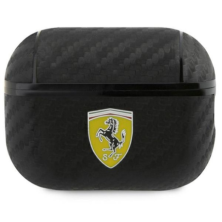 Original Case APPLE AIRPODS PRO 2 Ferrari Cover On Track PU Carbon (FESAP2CABK) black