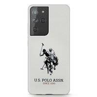 US Polo USHCS21LSLHRWH S21 Ultra G998 biały/white Silicone Logo