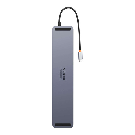 Baseus EliteJoy Gen2 Universal USB HUB 12in1 mit USB-C Kabel 25cm Notebookständer USB-A / USB-C / DP / HDMI / SD / TF / RJ45 / 3,5mm Klinke / PD 100W grau (WKSX030213)