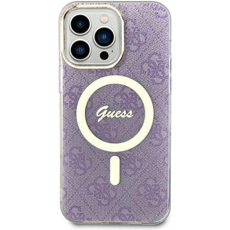 Guess GUHMP14XH4STU iPhone 14 Pro Max 6.7" purpurowy/purple hardcase 4G MagSafe