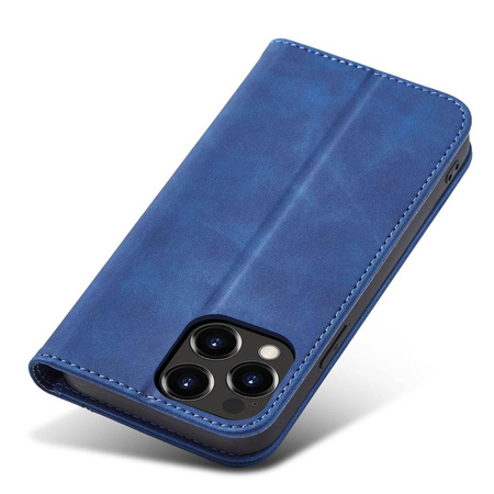 Magnet Fancy Case Case für iPhone 13 Pro Cover Card Wallet Card Stand Blau